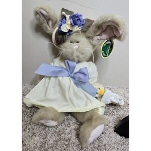Tulip And Ducky The Bearington Collection 14" Joint Plush Bunny Easter 1077